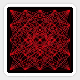 Red Tesseract Sticker